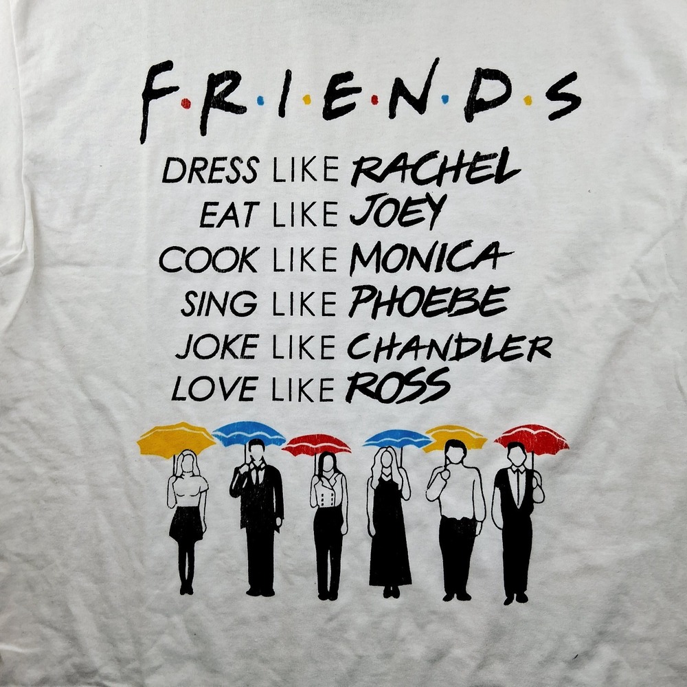 Prince Peter FRIENDS Rachel Joey Monica Phoebe Chandler Ross T-shirt Adult S NEW